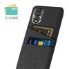 Cloth Texture Phone Case for Honor 80 5G Dual Card Slots Anti-scratch PC Protective Cover