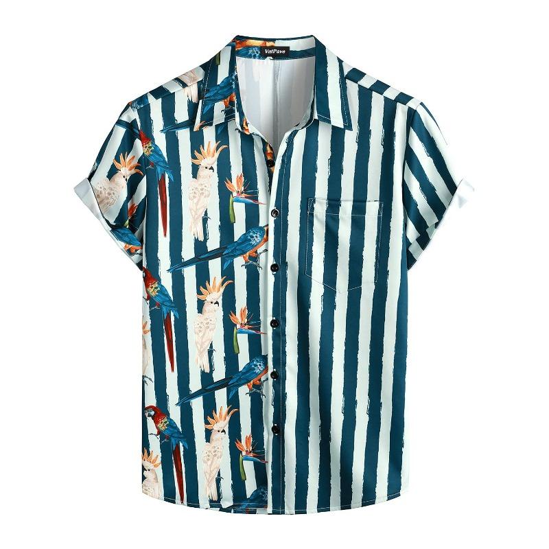 Летняя мужская рубашка Vocation Lapel Camisa с 3D-принтом, повседневная дышащая гавайская рубашка, модные мужские и женские топы, пляжная блузка с коротким рукавом
