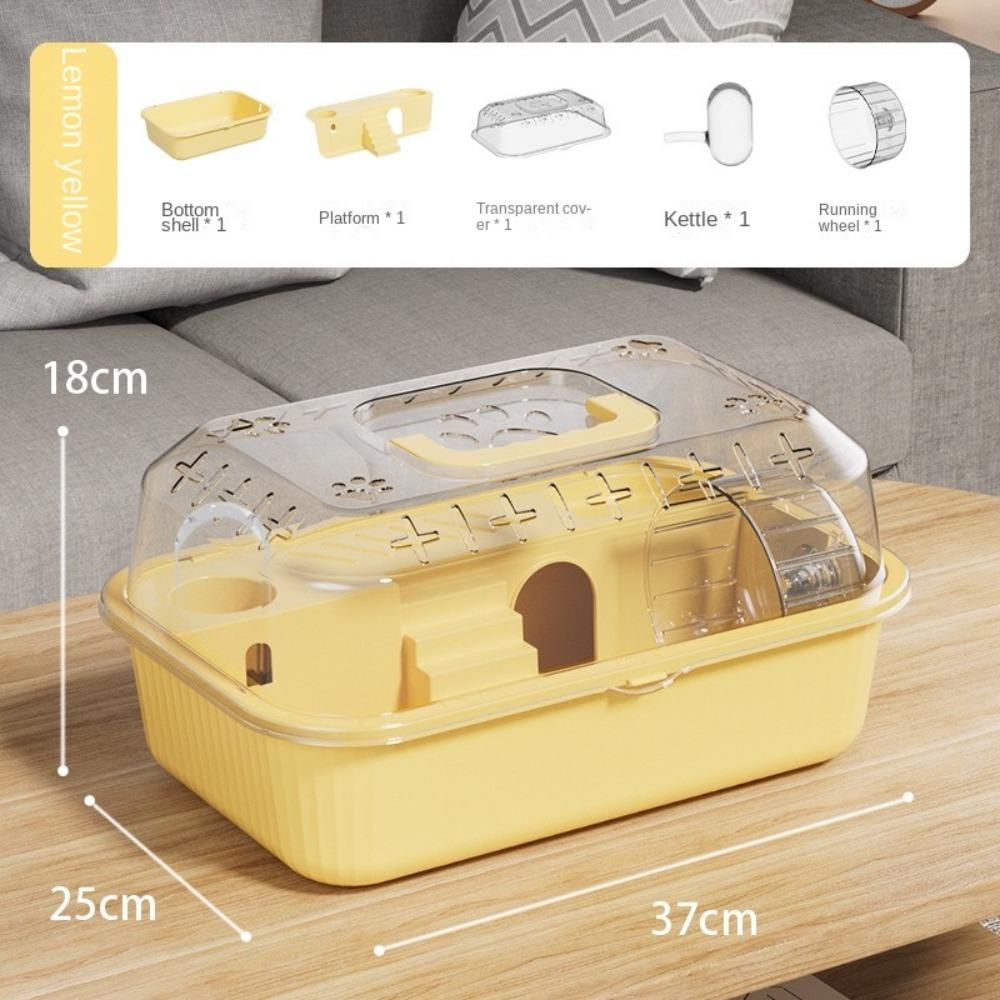 Transparent Hamster Cage Ventilation Small Animals Cages  for Gerbils Hedgehog
