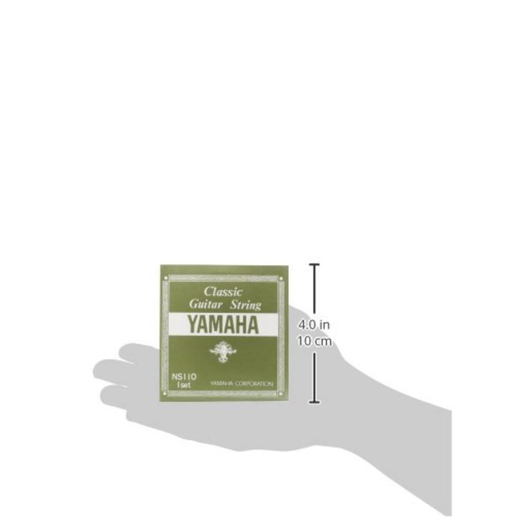Комплект струн для классической гитары YAMAHA NS110. Струны с 1-й по 3-ю, с 4-й по 6-ю выполнены из тонкого нейлона с нейлоновой оплеткой, серебряная обмотка, металл.