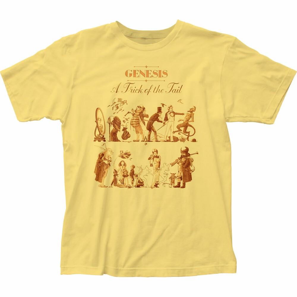 Genesis A Trick of the Tail Футболка Мужская Лицензированная Рок-н-ролльная Группа Футболка Желтая Унисекс Футболка