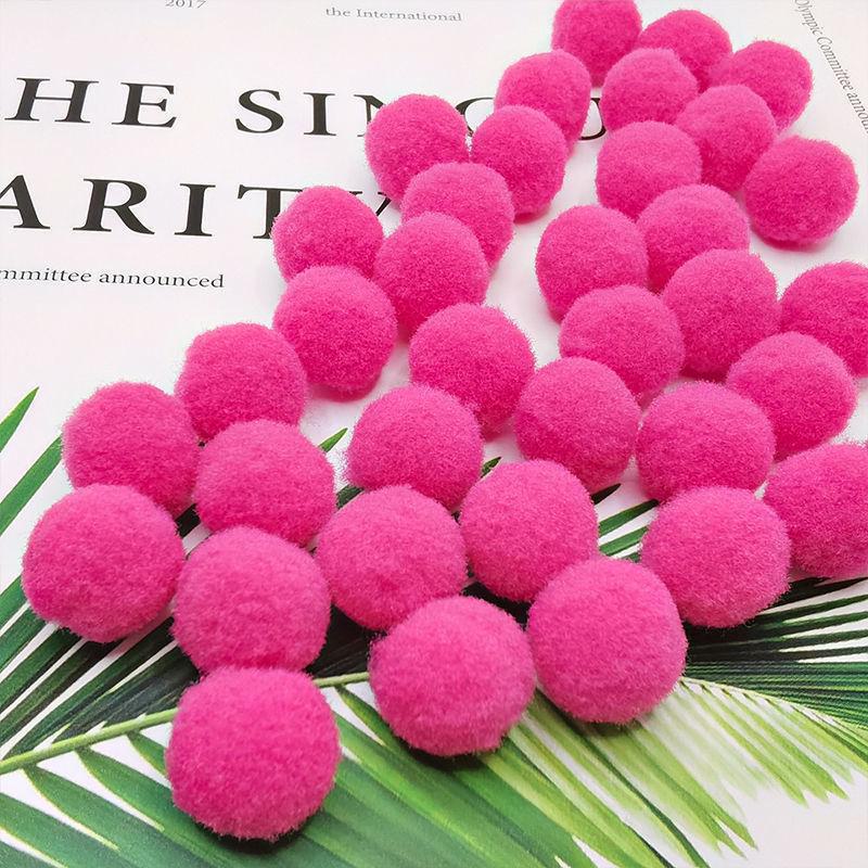 Разноцветные эластичные помпоны для поделок своими руками для детей - плюшевые, красочные шарики для творческих проектов и украшений