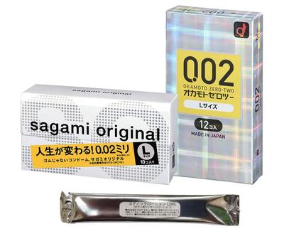 Презерватив Sagami Original размер L Okamoto размер L Набор с 1 стиком лосьона 002 размер L Большой Большой размер Набор презервативов Контрацептивный скин презерватив 0.02 (10 кусочков)