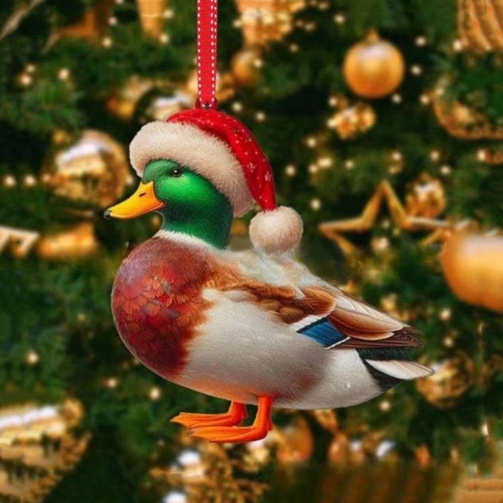 Hedgehog/Sheep Christmas Tree Pendant 2D Acrylic Flat Pendant Christmas Squirrel Pendant New Year