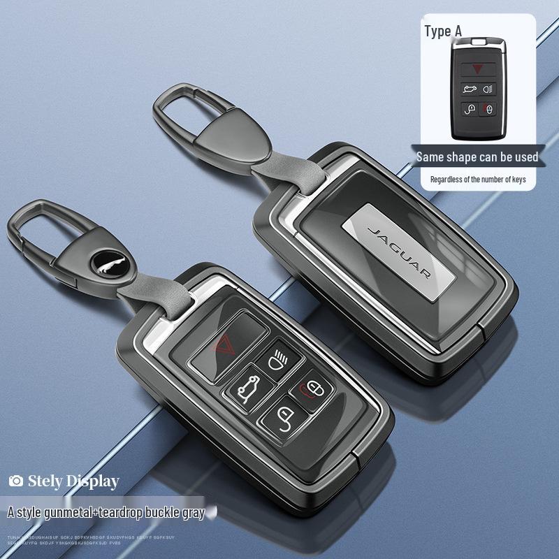 Чехол для ключа Jaguar: Корпус из алюминиевого сплава для моделей XEL, XFL, F-Pace, XJL, XF, XE, F-Type