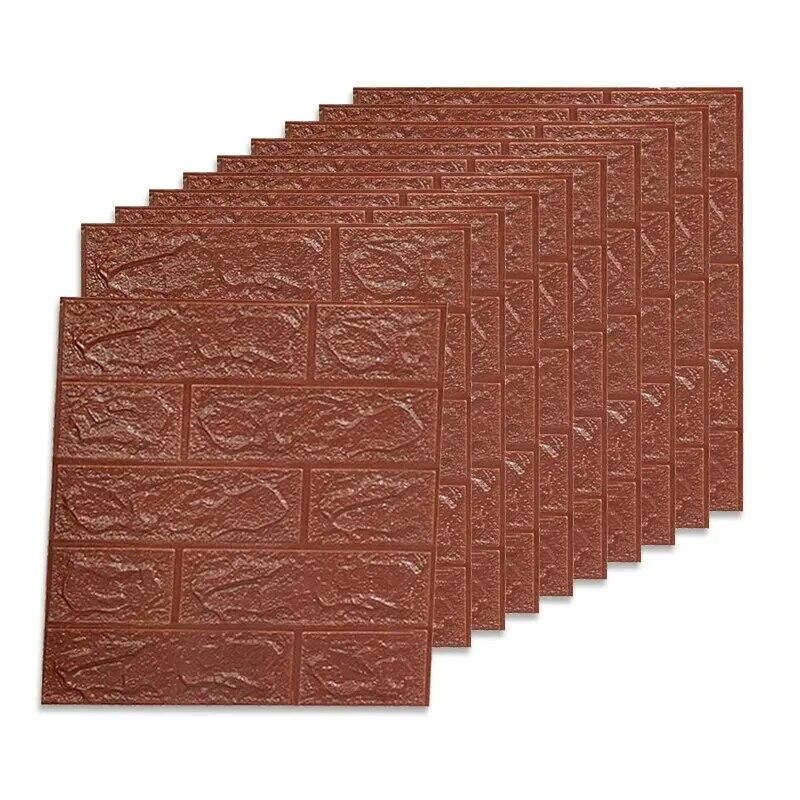 3D Трехмерные настенные наклейки Самоклеящиеся обои Декоративные наклейки против столкновений 10 шт.