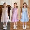 Disney Girls' Pink Sequin Princess Sleeveless Dress