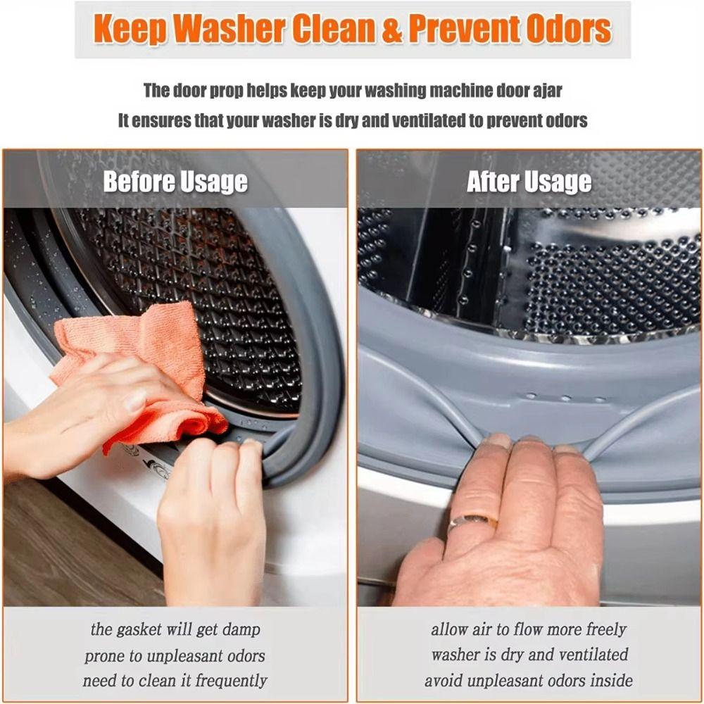 Easy-Install Washer Door Prop-Stabilizer Snake-like Structure Flexible Washer Door Prop RV Laundry