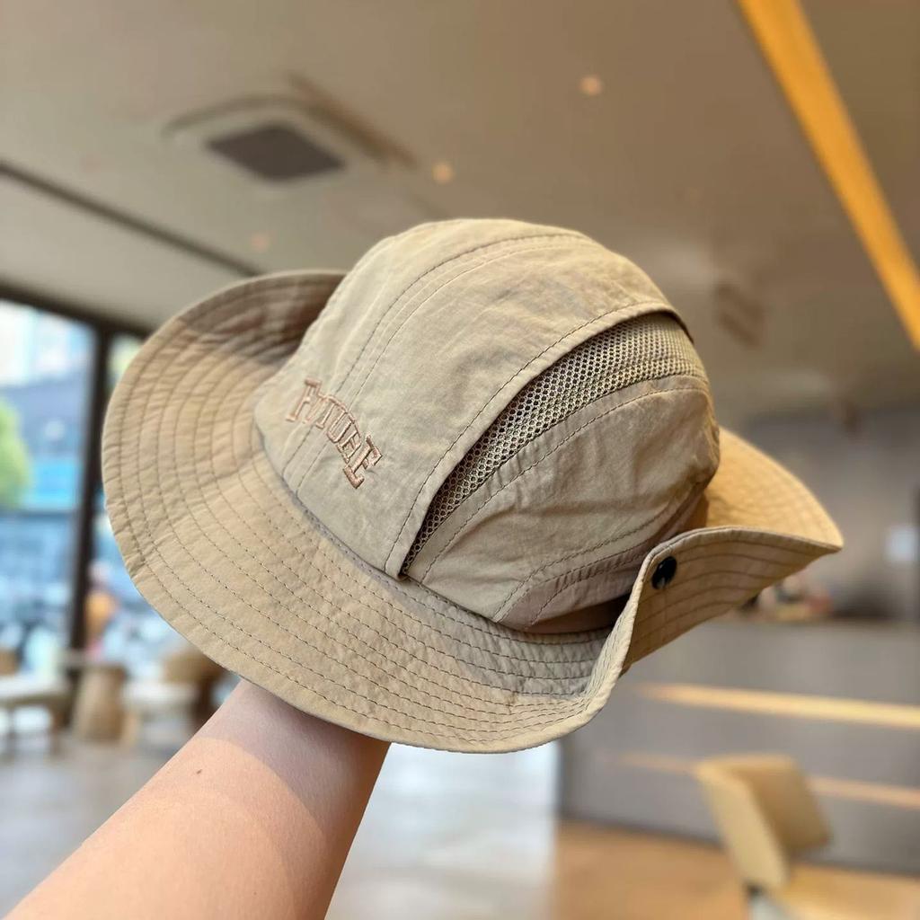 Kids Quick-Dry Outdoor Sun Hat, Korean Style Breathable Hiking Camping Cap UV Protection for Toddler Boys Girls
