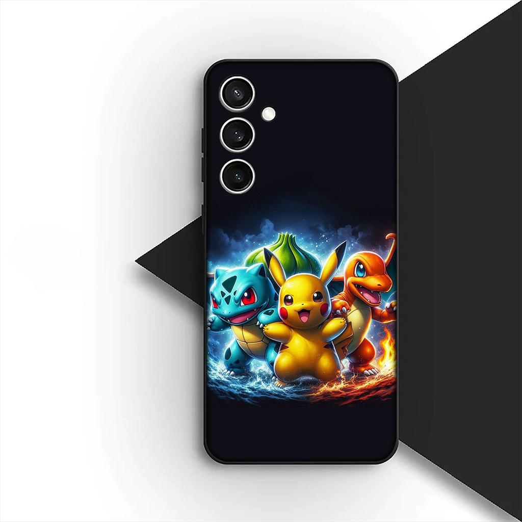 Cover for Samsung Galaxy S24 S25 S23 FE Ultra Plus S7 Edge S25+ S23+ A56 5G Casing Phone Case Lovely P-Pokemons P-Pikachus GO