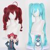 Касанэ Тэто Косплей Тэто Красный парик Аниме идол Волосы Хэллоуин Вечеринка Реквизит