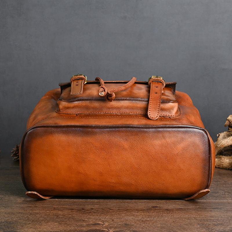 Johnature Мужской рюкзак из натуральной кожи, винтажный дорожный рюкзак большой вместимости из натуральной натуральной коровьей кожи, мужской рюкзак для ноутбука