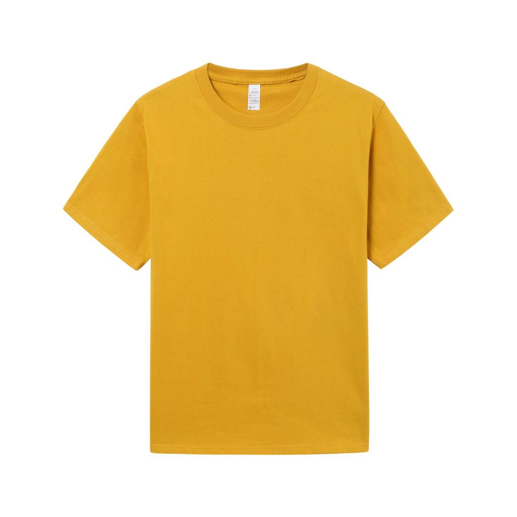 230 г хлопковая пустая футболка для мужчин и женщин, свободная повседневная толстая круглая шея, чистый белый цвет с короткими рукавами