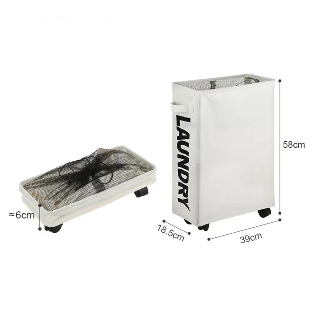 Корзина для белья большой вместимости на колесах, корзина для хранения ковриков для йоги, многофункциональная складная водонепроницаемая сумка для хранения грязной одежды