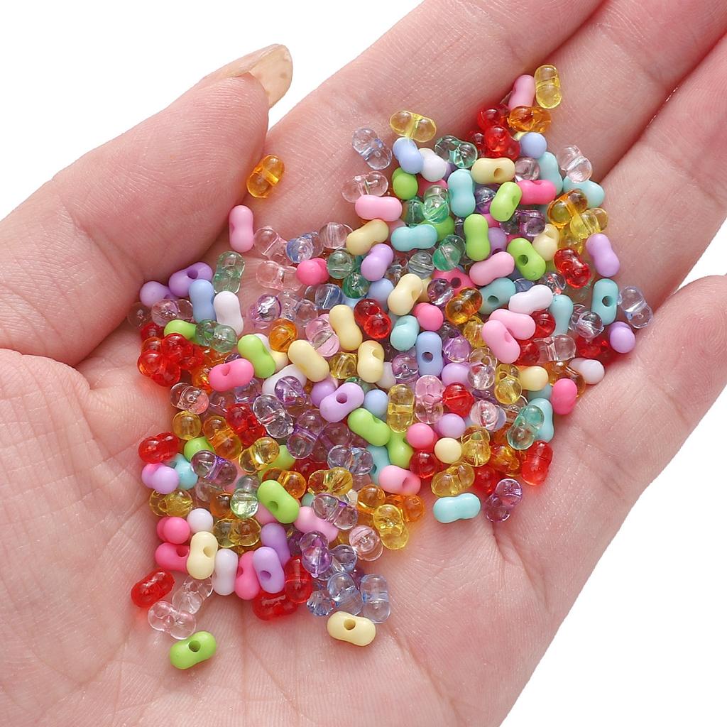 Бусины ручной работы 3x6 мм акриловые однотонные прозрачные арахисовые бусины свободные бусины ручная нить бусины аксессуары для самостоятельного изготовления ювелирные изделия брелок браслет