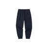 Solid Color Cuffed Fleece Knit Sports Pants Men Bottoms Black 952547308-1
