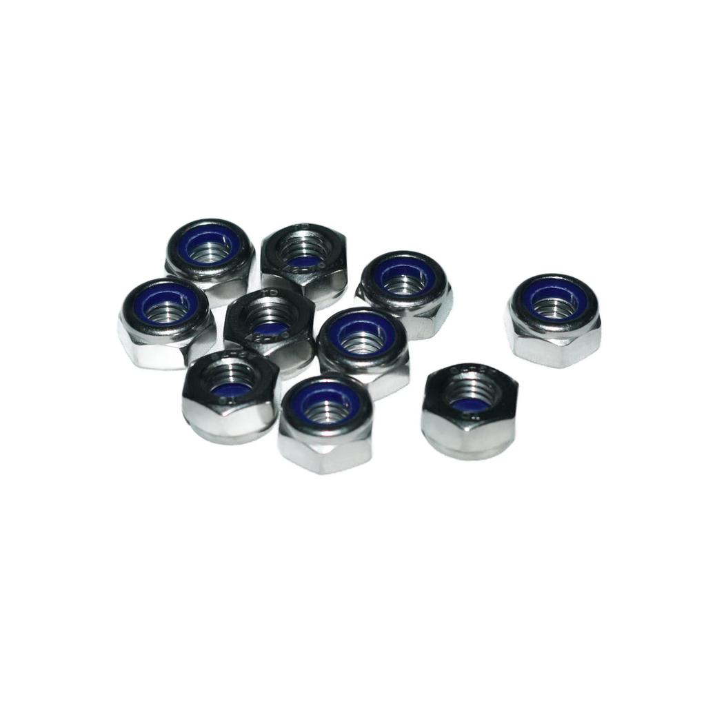 Self-Locking Nut M10 A2 Din985 - Stainless Steel, Self-Locking 20 Pcs