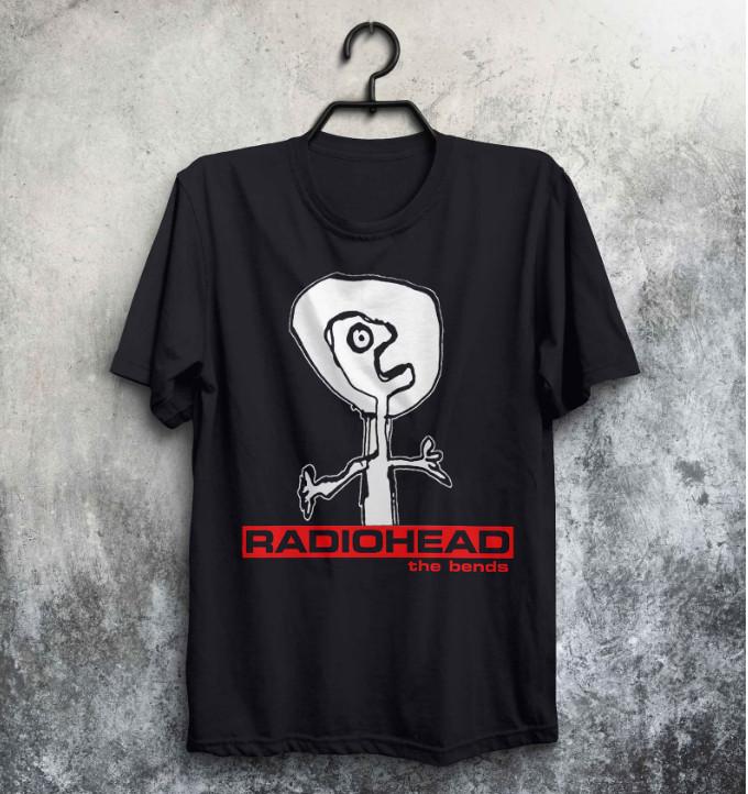 RADIOHEAD The Bends Футболка Унисекс Черная Подарок Унисекс Футболка