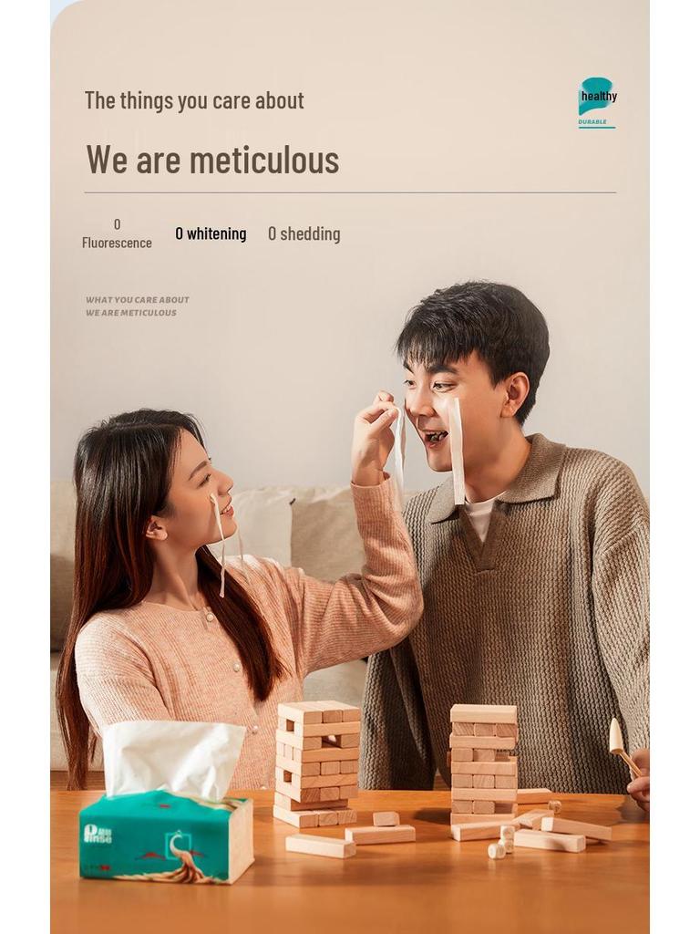 Трехслойные салфетки для лица Pinxuan, 18 штук: Впитывающий, Семейный размер, Прочный и Мягкий; Рисовать или Использовать Влажным