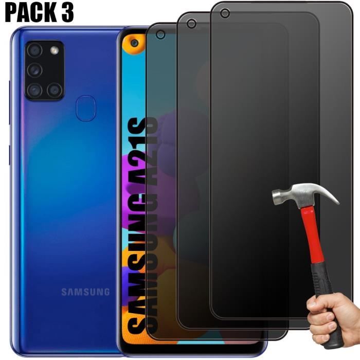 Film de Protection - BOOLING - Compatible Samsung Galaxy A21s - Lot de 3 - Verre Trempé - Anti-Espion