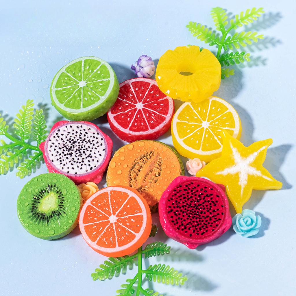 Микропейзаж Моделирование еды Игрушка Фруктовый ломтик Смоляное украшение Материал для поделок Чехол для мобильного телефона Заколка для волос Аксессуар Наклейка на холодильник