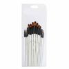 12 Pcs Painting Brush Set Pearl White Rod Watercolor Propene Drawing Tool(Filbert Tip)