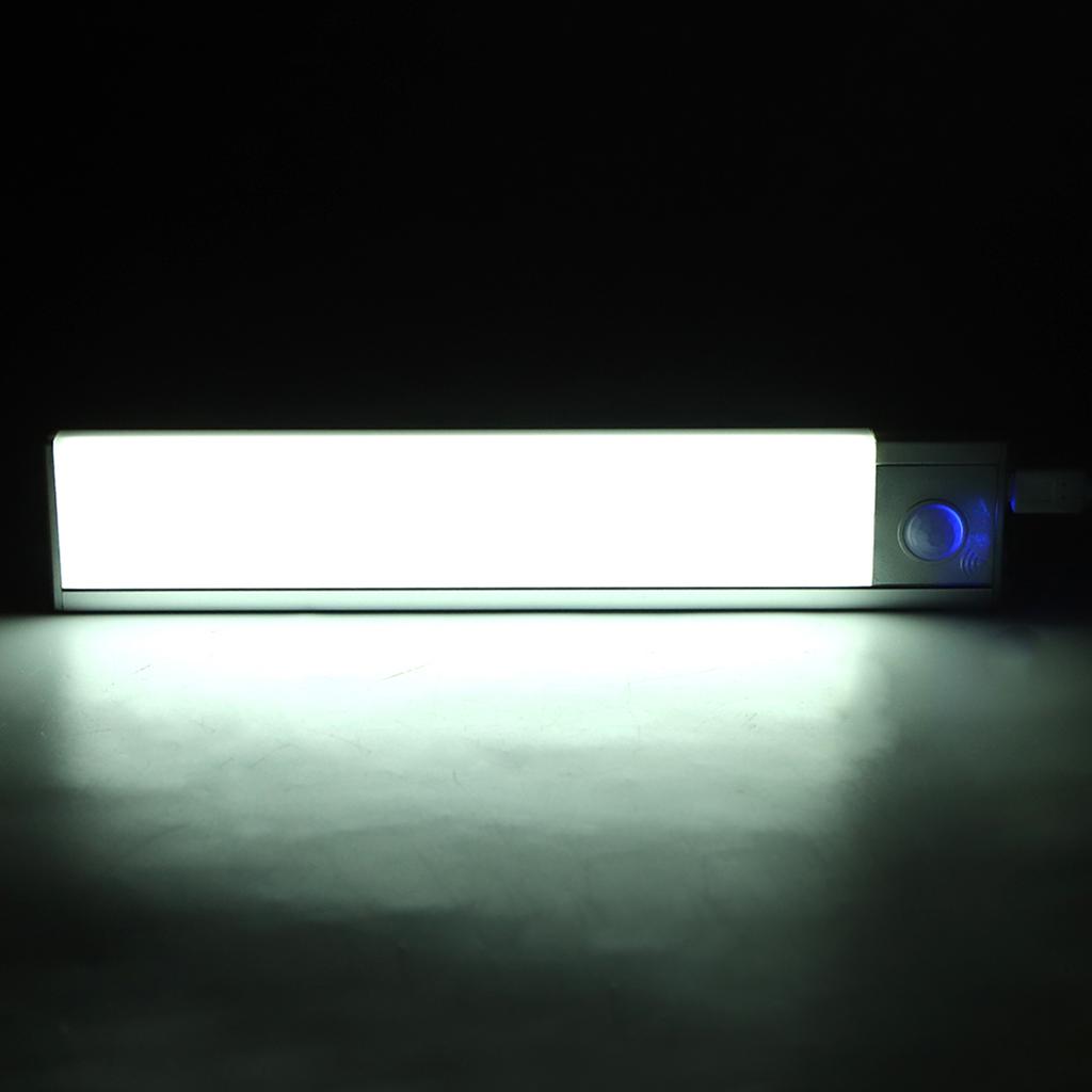 LED Body Motion Sensor Under Cabinet Light USB Charging for Kitchen Cupboard ClosetWhite Light