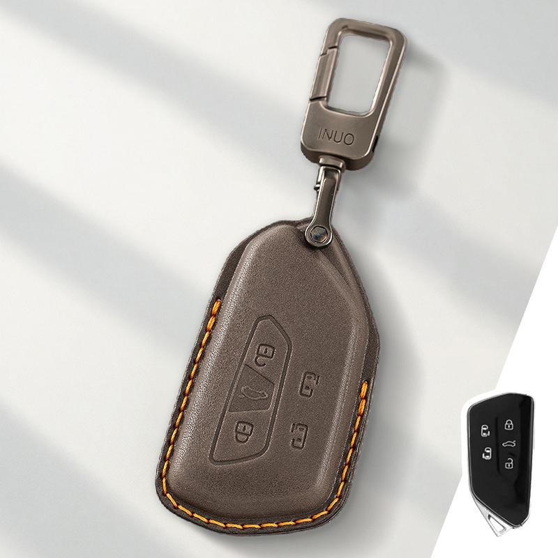 uwhxm4 Genuine Leather Protector for Volkswagen VW Golf  8MK8 ID 4 ID3for Skoda Octavia A8 MK4 Key Case Cover Fob