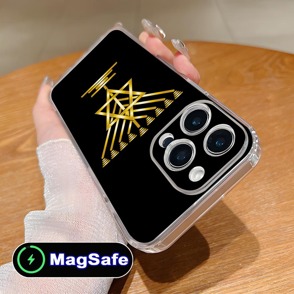 Еврейский чехол для телефона Ханука для iPhone 17 16 15 14 13 12 11 Air Pro Max Plus Mini Magsafe Прозрачный Цветной Чехол Роскошный