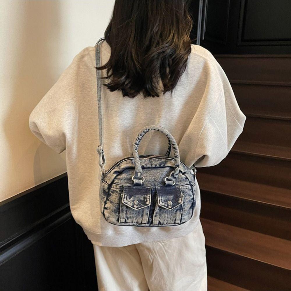 Сумка Spicy Girl Сумка на плечо Сумка под мышкой Сумка из вареного денима Тренд Ретро Джинсовая сумка Шоппинг