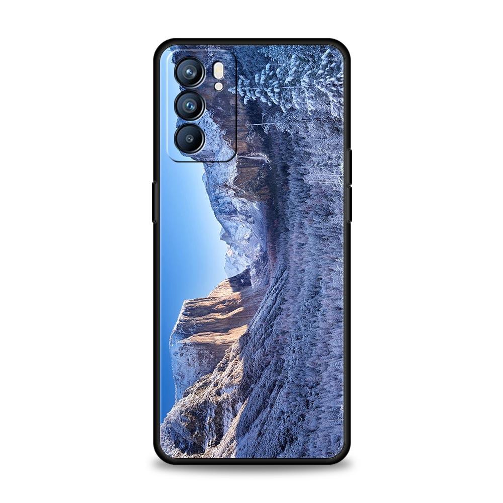 Зимний чехол для телефона с изображением природы и снега для Oppo Find X5 A54 A53 A52 A9 2020 A15 A95 A16 A76 A74 Reno7 SE Reno6 Pro 5G