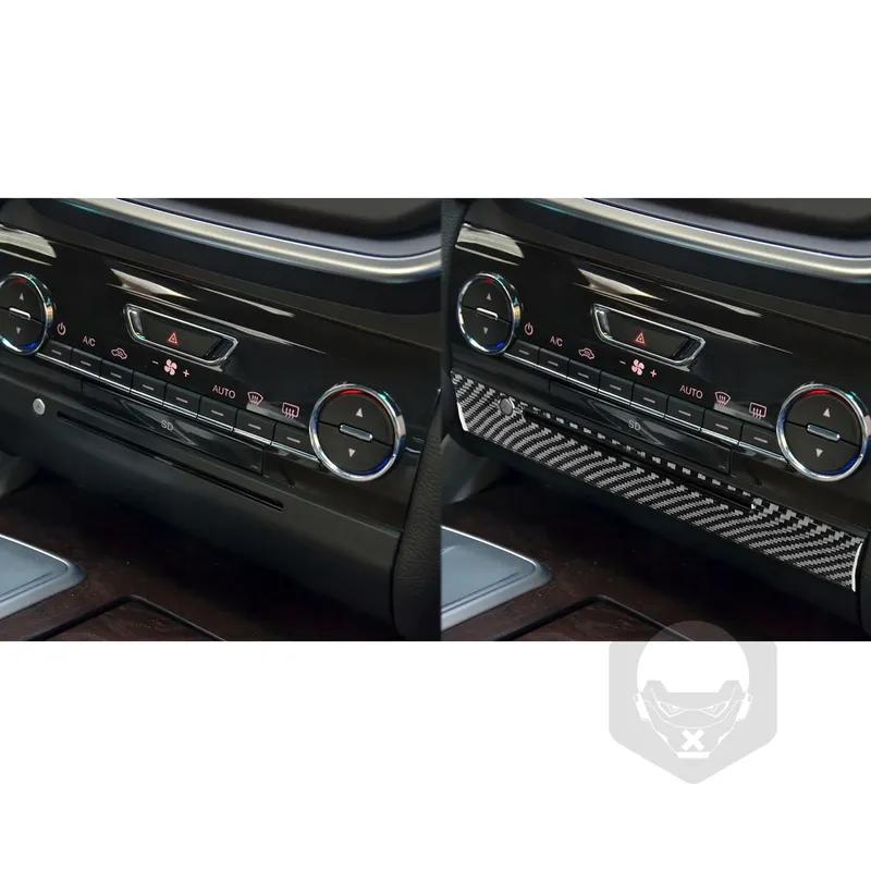 Carbon Fiber Car Accessories Center Console CD Player Panel Decorative Interior Trim Cover Sticker For Maserati Ghibli 2014-2015