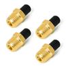 DELUXEFOX US Style Valve [4 Pieces] Tire Air Valve, Brass 1/4 NPT Tire Air