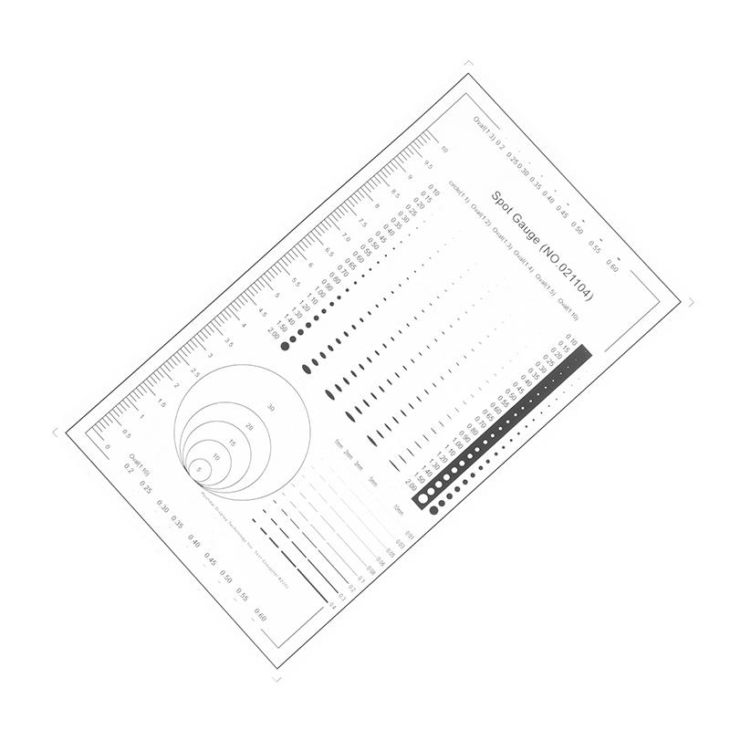 1/2 шт. Сравнительная карта для измерения пятен Линейка Точка Точка Линия Измеритель Поцарапанная область Круг Эллипс Диаметр Ширина Толщина Микрометр