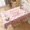 Скатерть Водонепроницаемая и Маслостойкая Постоянная ПВХ Скатерть для Обеденного Стола Маленькая Свежая Мультяшная Скатерть Прямоугольная Скатерть для Кофейного Столика