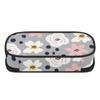 Pen Case 300D Polyester Spacious Storage Zip Around Closure with Mesh Pocket Removable Divider and Pen Slots for Everyday Study