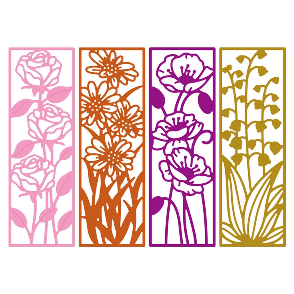 Цветочные вырубные штампы, цветочные тисненые вырубные штампы, шаблоны для изготовления открыток, скрапбукинга, DIY бумажного ремесла, фотоальбома