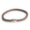 Cufflinks Elizabeth Parker Brown Braided Leather Bracelet [Kamakura Workshop] EPBR001-M
