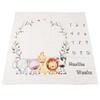 Baby Monthly Milestone Blanket Innovative Garland Pattern Decorative Newborn Photo Background Cloth