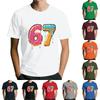 Men's  Popular T-shirt Printed Round Neck Short Sleeve T-shirt