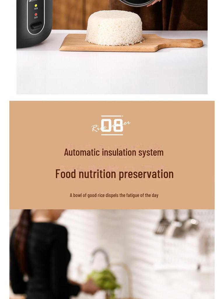 Компактная рисоварка с антипригарным покрытием для общежитий — маломощный, многофункциональный подарок