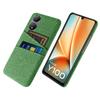 Чехол для телефона с двумя слотами для карт для vivo Y100 5G, Жесткий ПК + Тканевая накладка для мобильного телефона