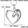 New Fashion Jewelry Gold Plated White Horse In Necklace Heart For Women Gifts