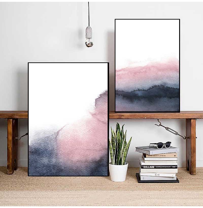 Posters and Prints Wall Pictures for Living Room Pink Black Grey Abstract Art Canvas Painting Bedroom Home Decor Nordic