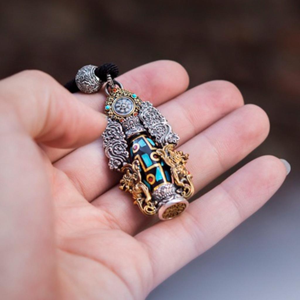 Новое вращающееся ожерелье с подвеской «Девять глаз Тяньчжу Амитабха Будда» для мужчин, мощный и персонализированный кулон в этническом стиле