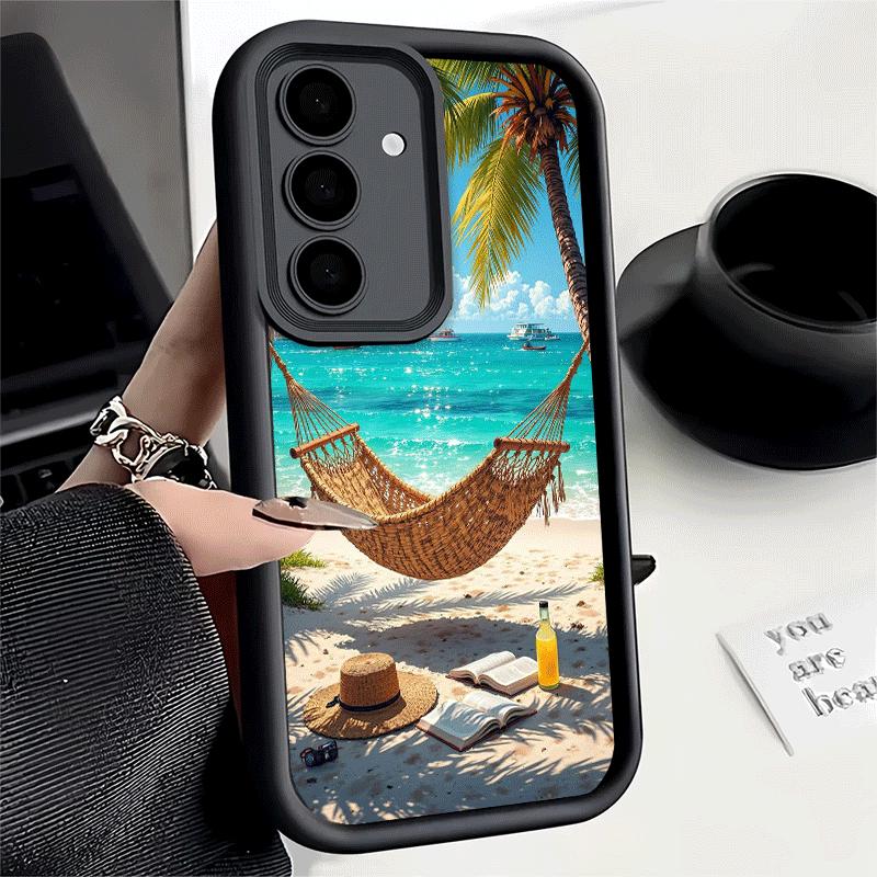 Чехол для телефона Samsung Galaxy A17 A16 A15 A14 A13 Летний пляж Море Пальма Отпуск A56 A36 A26 A55 A35 A25 A54 A34 A24 A53 A3