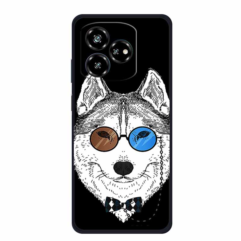 Чехол For ZTE Axon 60 Lite Чехол Милый Мультяшный Кот Черный Силиконовый Мягкий Чехол для Телефона Для ZTE Blade V60 Axon 60 Задняя Крышка Чехол 60lite