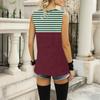 Women's Fashion Casual Daily Versatile Striped Texture Slim Fit Summer Vest Top