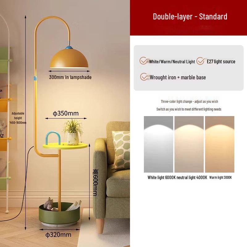 Мемфис Торшер: Стильная гостиная, диван и лампа для детской комнаты со встроенным хранилищем и функцией журнального столика