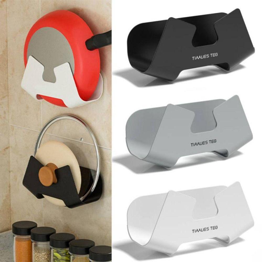 Multifunction Pot Lid Holder PP Pan Cover Stand Proble Wall Cutting Board Rack Household